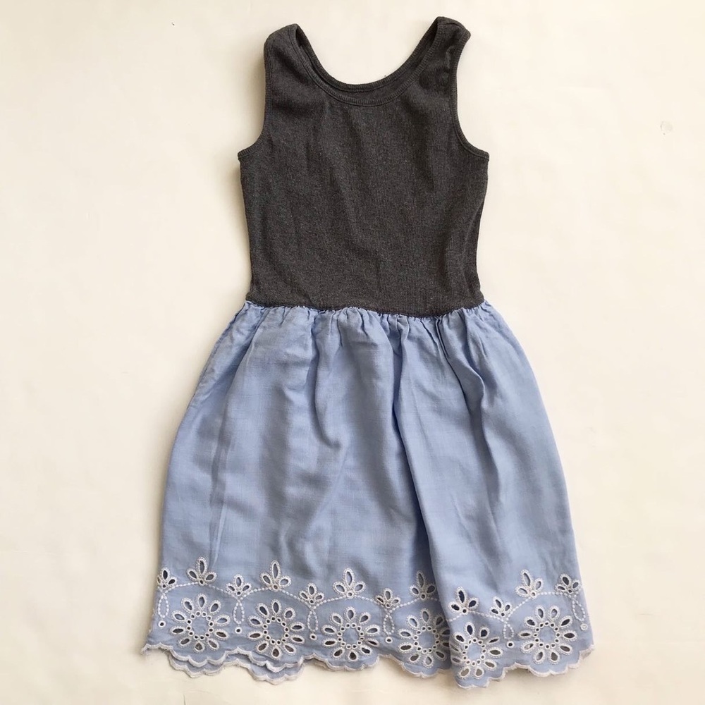 Gap kids ribbed/eyelet mix dress EUC M(8-9Y)